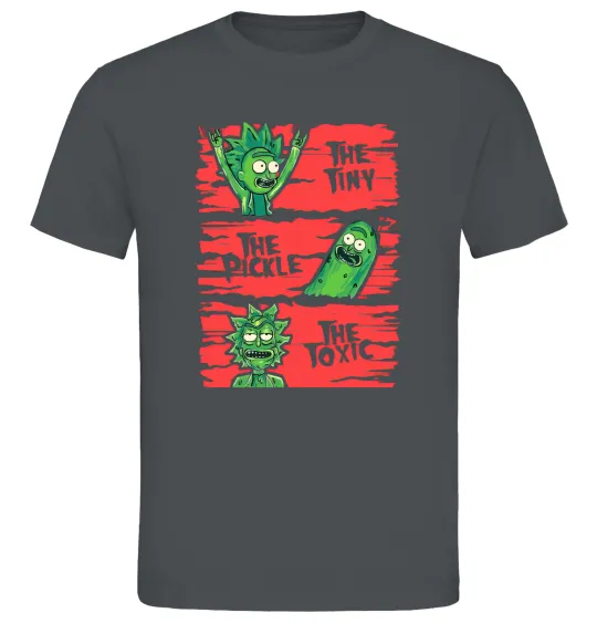 Мужская футболка The tiny the pickle the toxic Графит фото