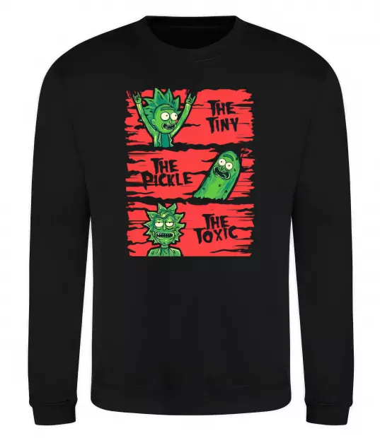 Світшот The tiny the pickle the toxic Чорний фото