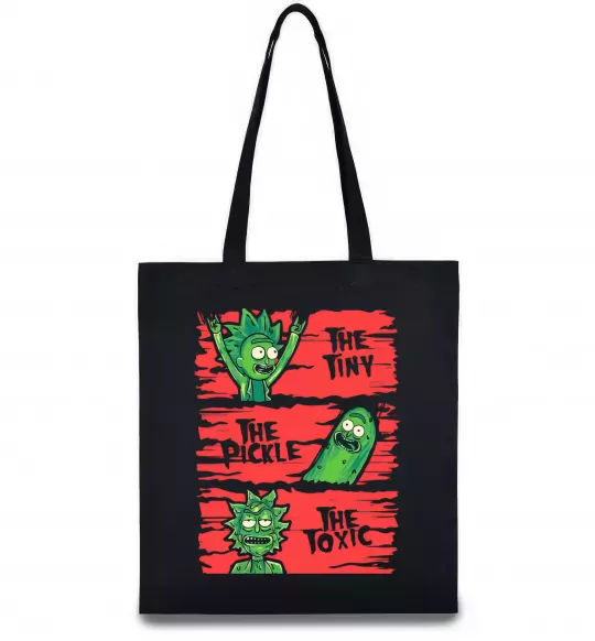 Эко-сумка The tiny the pickle the toxic Черный фото