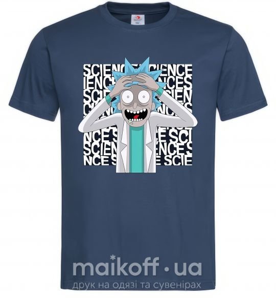 Чоловіча футболка Science Rick Темно-синій фото