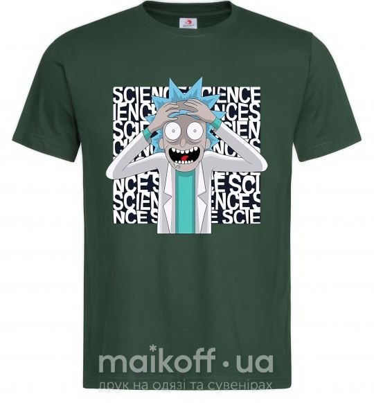 Мужская футболка Science Rick Темно-зеленый фото