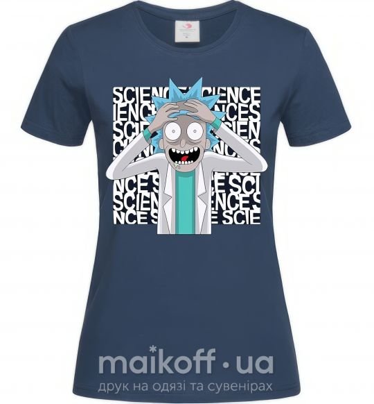 Женская футболка Science Rick Темно-синий фото
