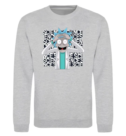 Свитшот Science Rick Серый меланж фото