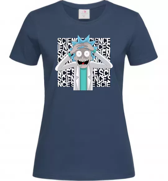 Женская футболка Science Rick Темно-синий фото