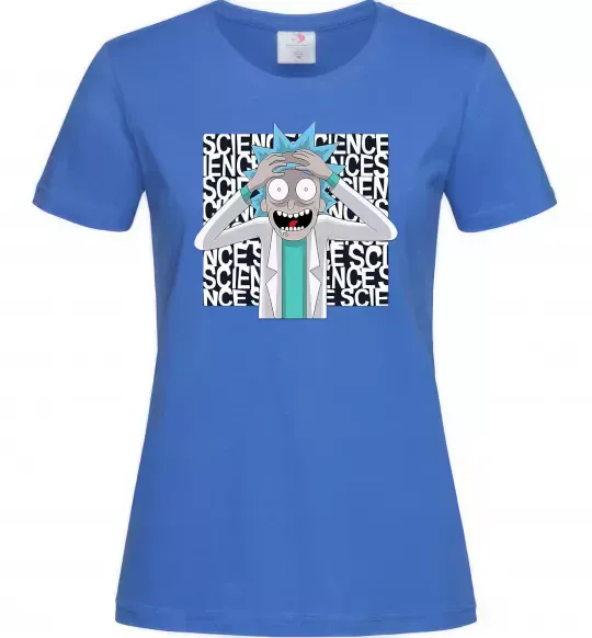 Женская футболка Science Rick Ярко-синий фото