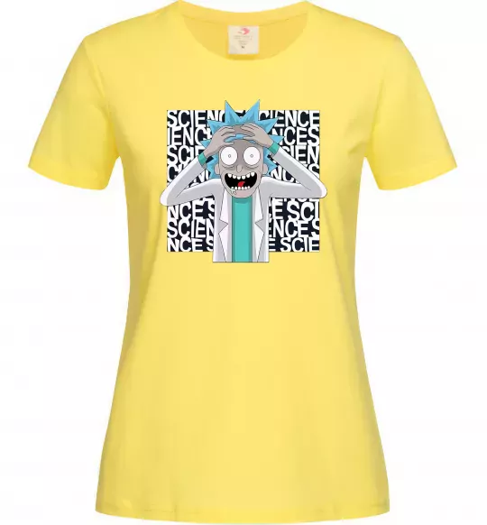 Женская футболка Science Rick Лимонный фото