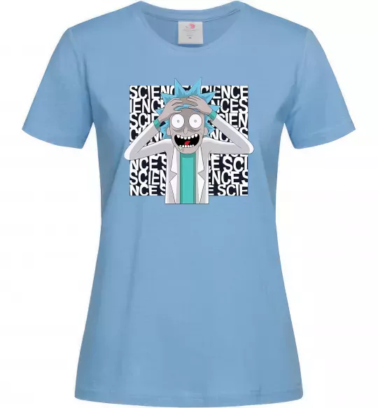 Женская футболка Science Rick Голубой фото