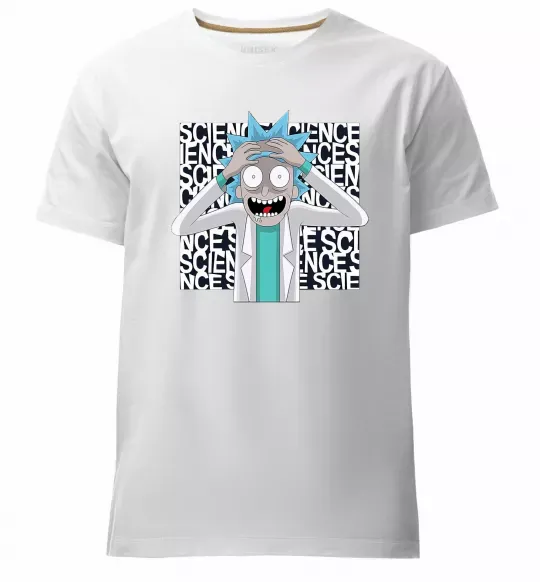 Мужская премиум футболка Science Rick Белый фото