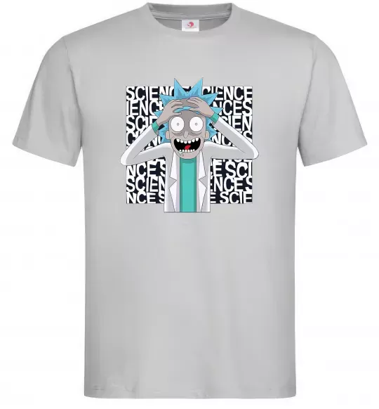 Чоловіча футболка Science Rick Сірий фото
