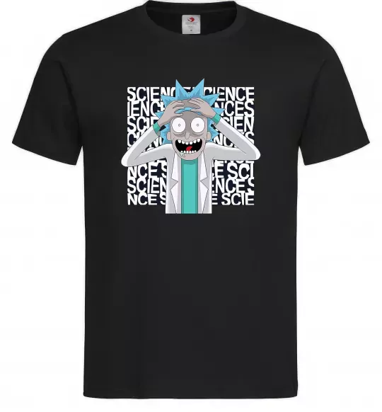 Чоловіча футболка Science Rick Чорний фото