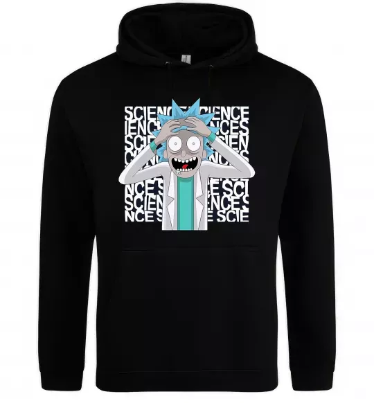 Чоловіча толстовка (худі) Science Rick Чорний фото