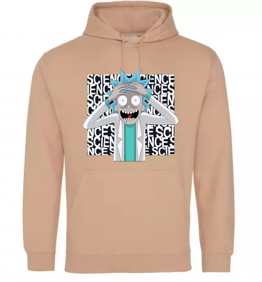 Чоловіча толстовка (худі) Science Rick Пісочний фото