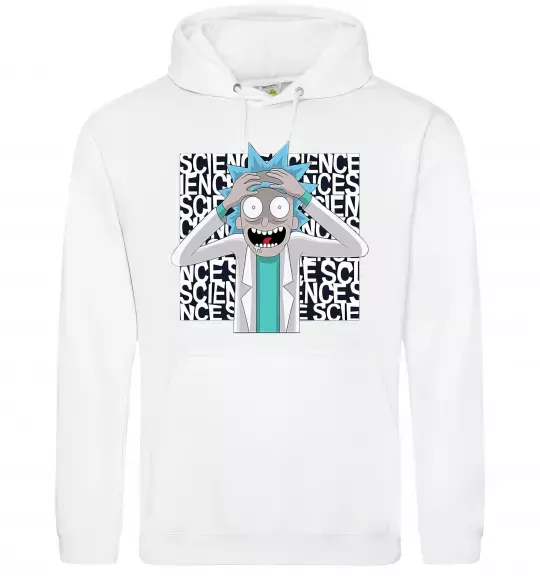 Женская толстовка (худи) Science Rick Белый фото