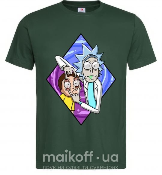 Мужская футболка Рик и Морти смотри Темно-зеленый фото