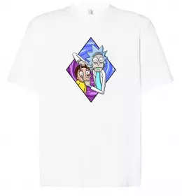 Футболка Оверсайз Cartoon alcohol friends Белый фото