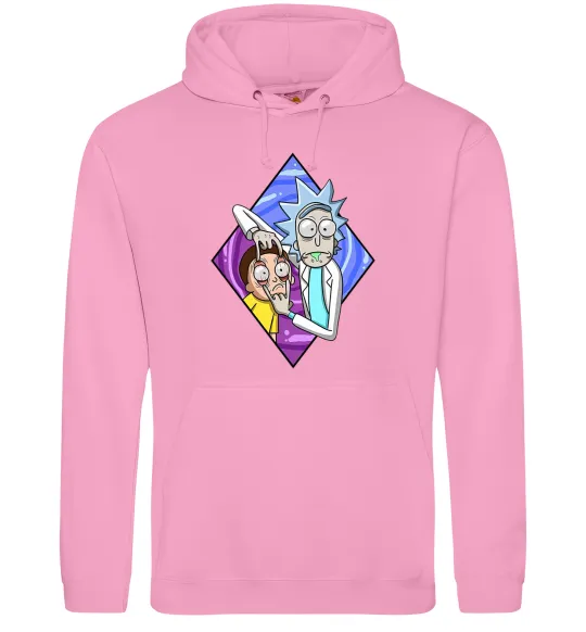 Мужская толстовка (худи) Рік і Морті дивись Розовый фото