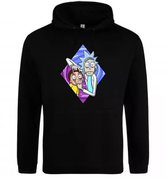 Мужская толстовка (худи) Рік і Морті дивись Черный фото