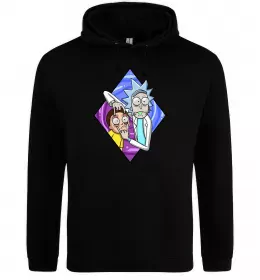 Мужская толстовка (худи) Рік і Морті дивись Черный фото