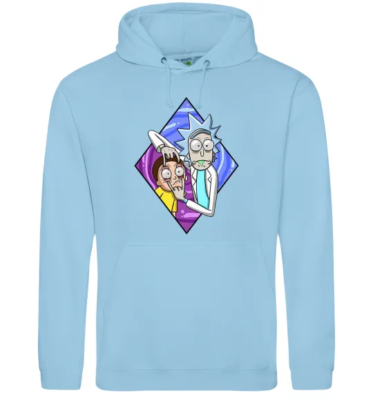 Мужская толстовка (худи) Рік і Морті дивись Голубой фото