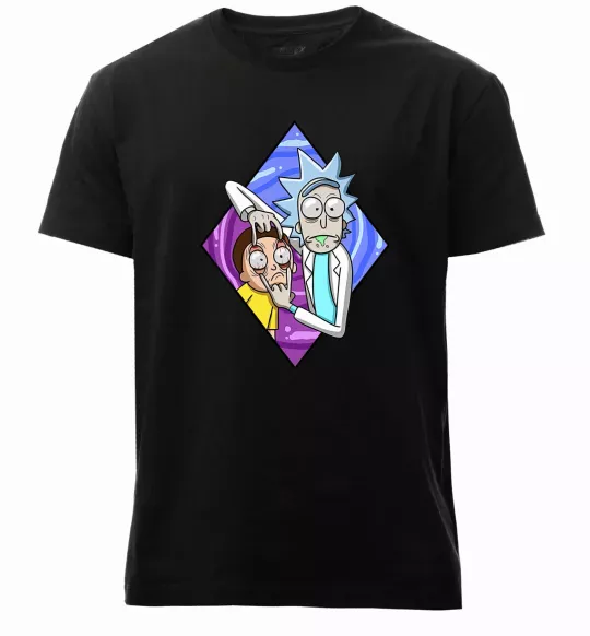 Мужская премиум футболка Рік і Морті дивись Черный фото