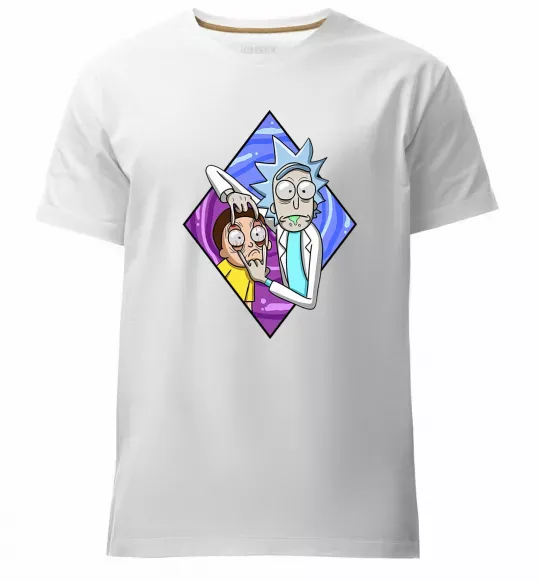 Мужская премиум футболка Рік і Морті дивись Белый фото