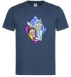 Мужская футболка Рік і Морті дивись Темно-синий Мужская футболка Рік і Морті дивись Темно-синий фото