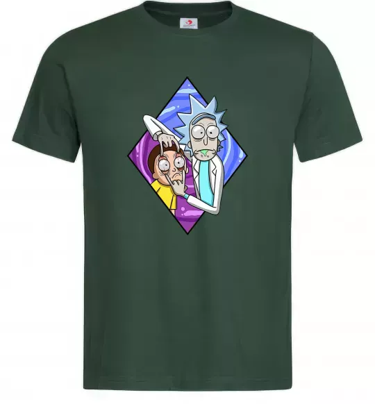 Мужская футболка Рік і Морті дивись Темно-зеленый фото