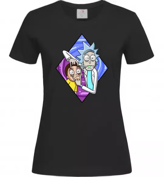Женская футболка Рік і Морті дивись Черный фото