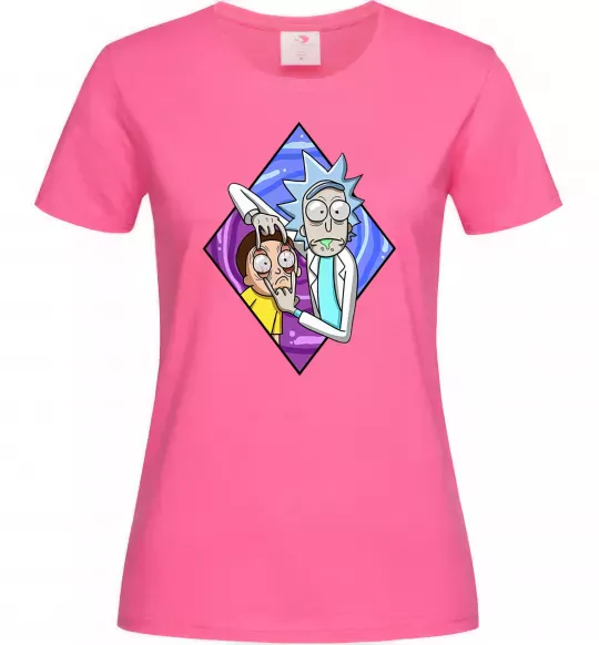Женская футболка Рік і Морті дивись Ярко-розовый фото