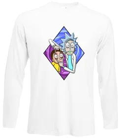 Лонгслив Морті арт Белый фото