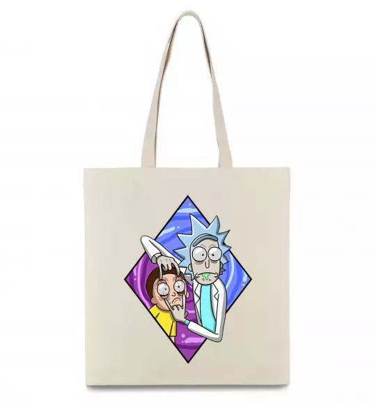 Еко-сумка Рік і Морті дивись Бежевий фото