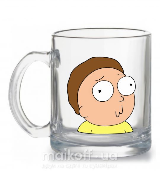 Чашка скляна Morty Прозорий фото