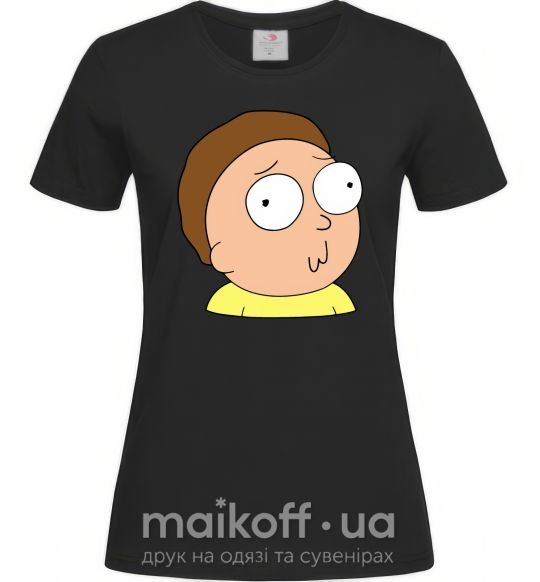 Женская футболка Morty Черный фото