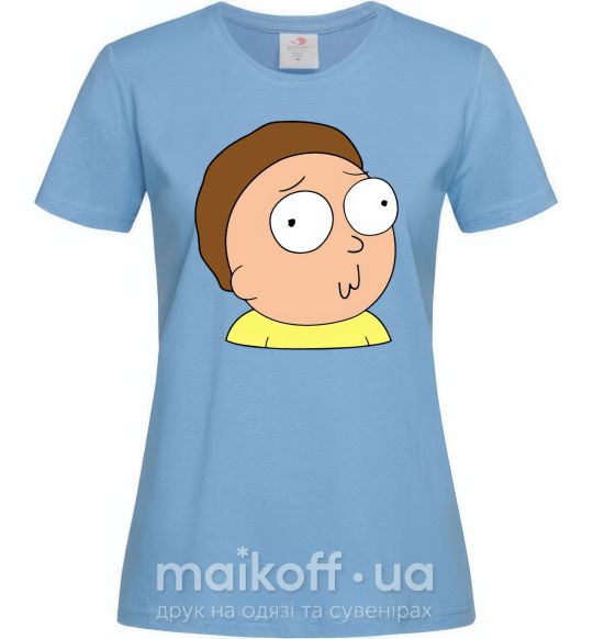 Жіноча футболка Morty Блакитний фото