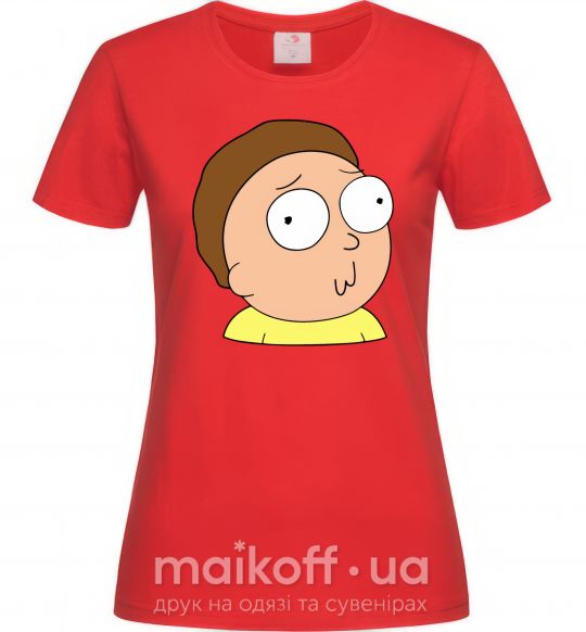 Жіноча футболка Morty Червоний фото