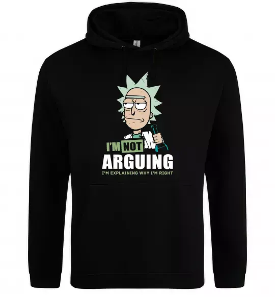 Мужская толстовка (худи) I'm explaining why i'm right Черный фото