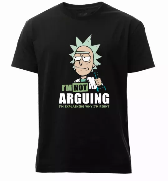 Мужская премиум футболка I'm explaining why i'm right Черный фото