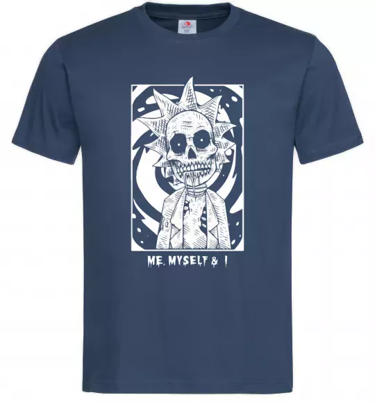Чоловіча футболка Me myself and I Темно-синій фото
