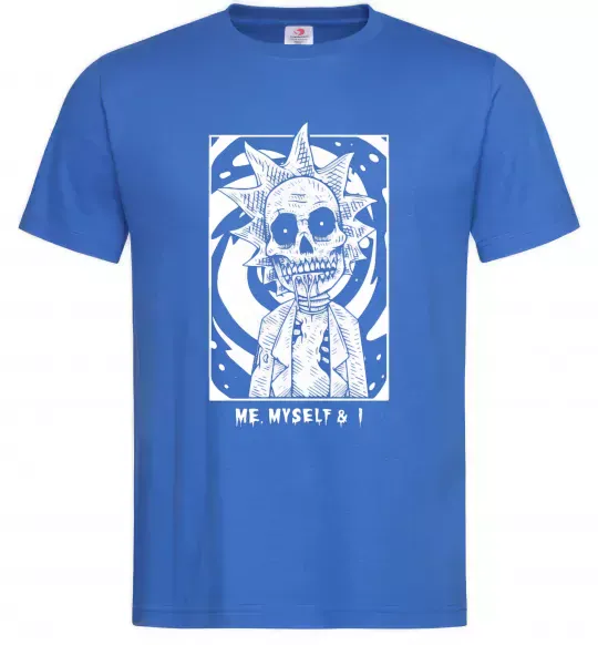 Чоловіча футболка Me myself and I Яскраво-синій фото