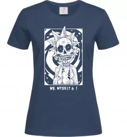 Женская футболка Me myself and I Темно-синий фото