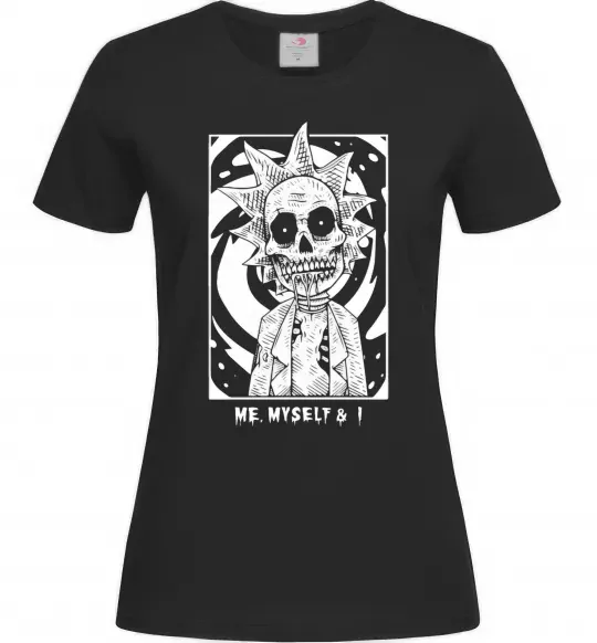 Женская футболка Me myself and I Черный фото