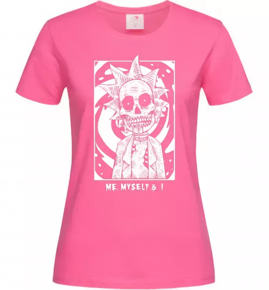 Женская футболка Me myself and I Ярко-розовый фото