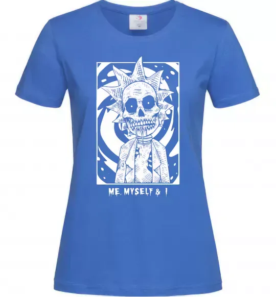 Женская футболка Me myself and I Ярко-синий фото
