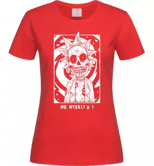 Женская футболка Me myself and I Красный фото