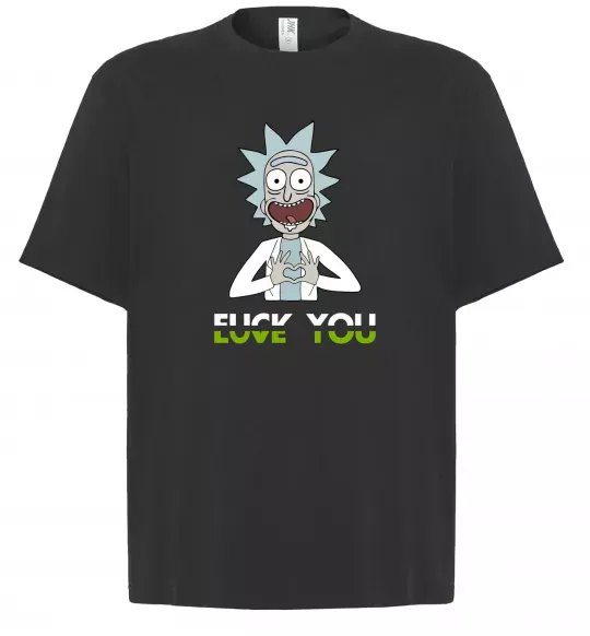 Футболка Оверсайз Rick Love you Черный фото