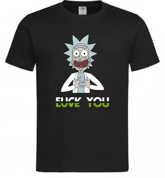 Мужская футболка Rick Love you Черный фото
