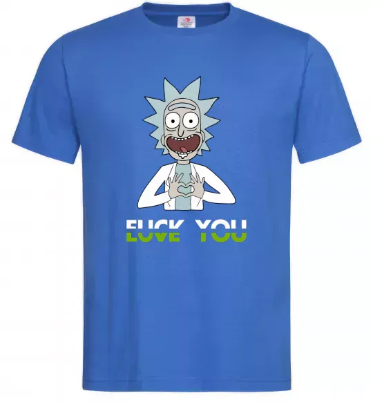 Мужская футболка Rick Love you Ярко-синий фото