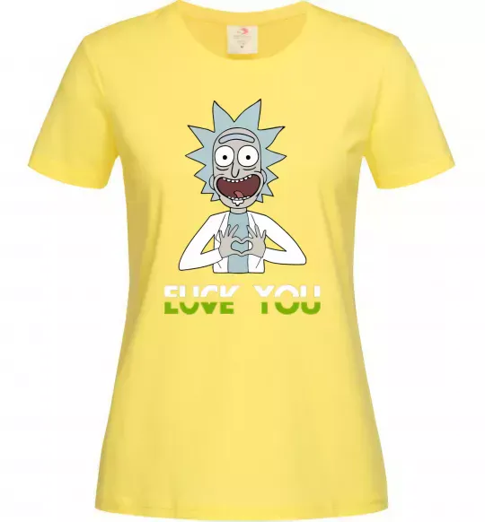 Женская футболка Rick Love you Лимонный фото