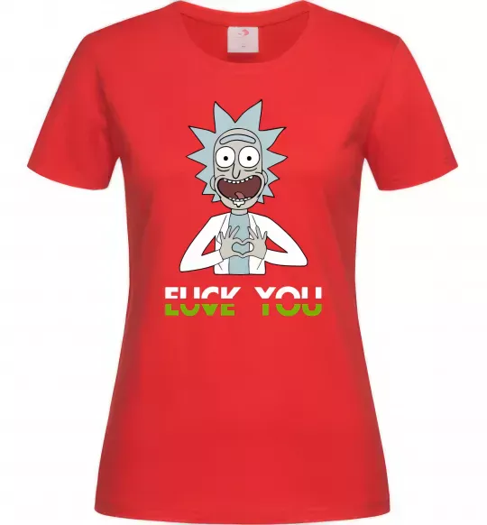 Женская футболка Rick Love you Красный фото