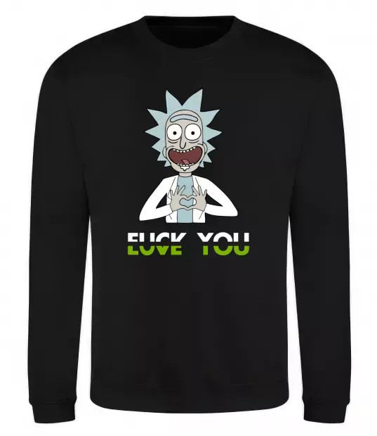 Світшот Rick Love you Чорний фото